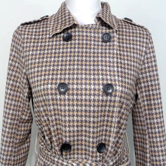 ANTHRO SOLITAIRE FAUX SUEDE TRENCH COAT SMALL - Picture 4 of 11